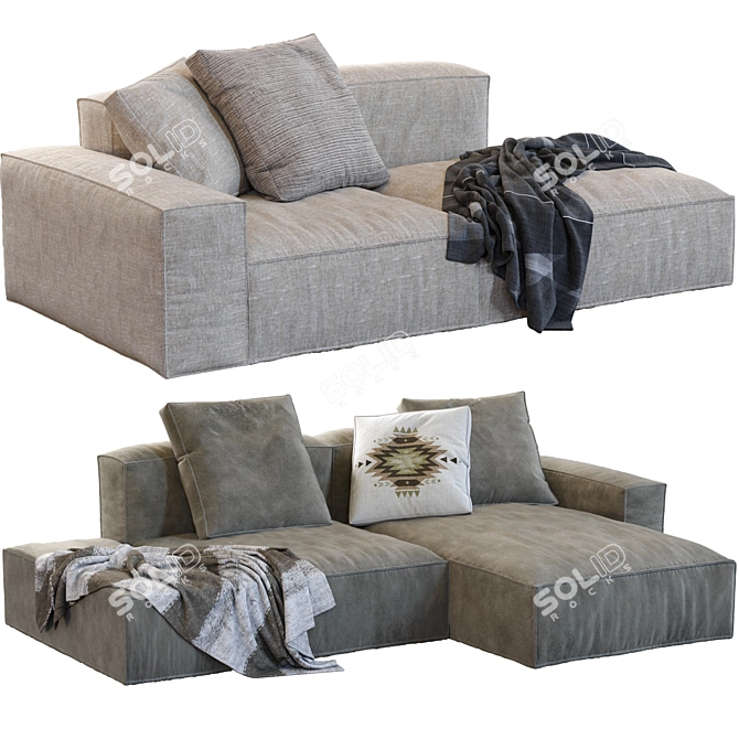 Navi Boca Modern Sofa 3D model image 1