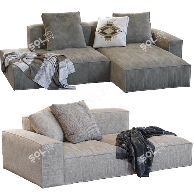 Navi Boca Modern Sofa 3D model image 3