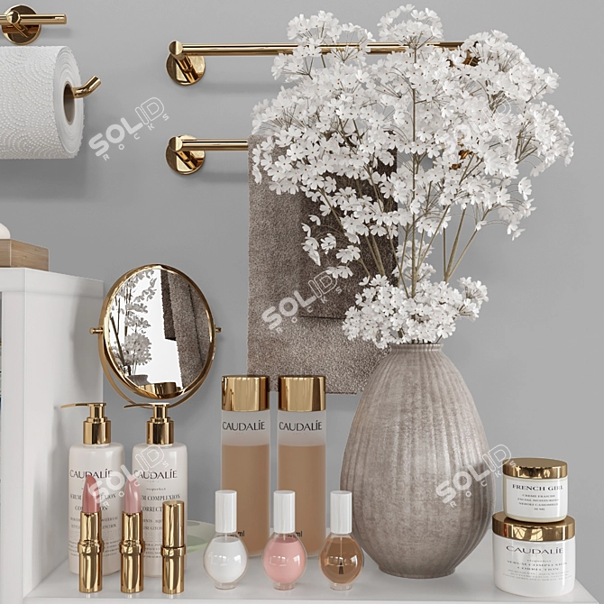 Luxury Bathroom Essentials Set 3D model image 2