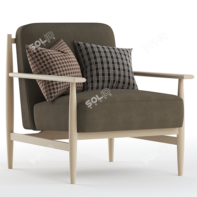 MG12 GAIA Armchair: Elegant and Comfortable 3D model image 1