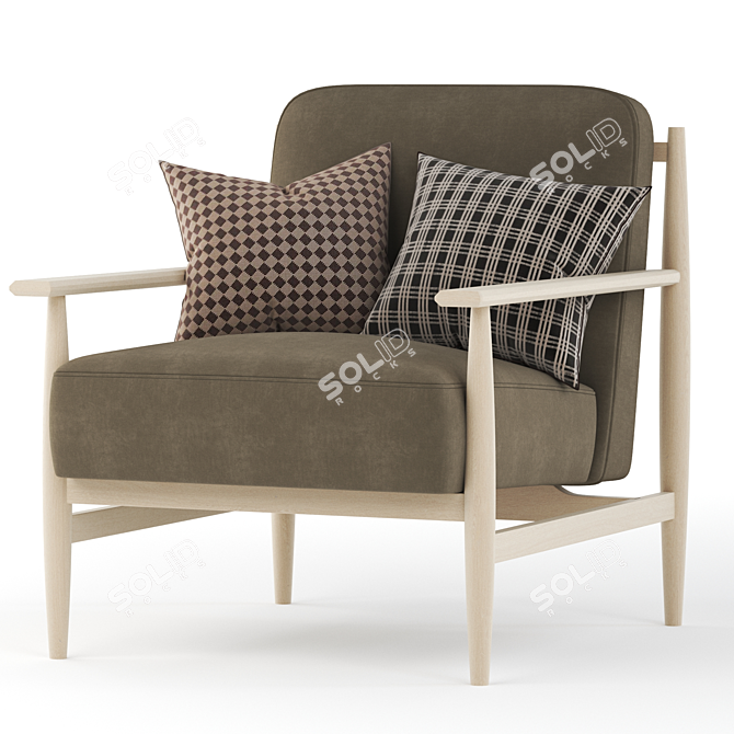 MG12 GAIA Armchair: Elegant and Comfortable 3D model image 2