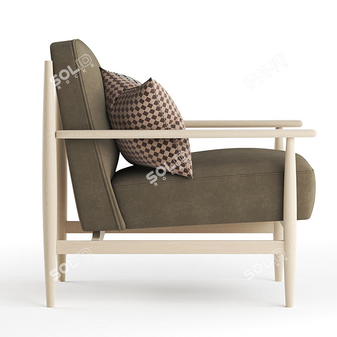 MG12 GAIA Armchair: Elegant and Comfortable 3D model image 3