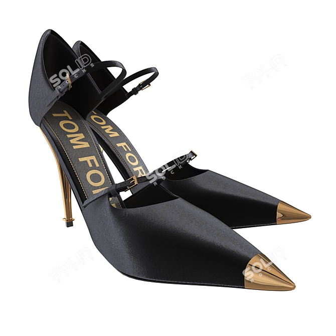 Luxurious Tomford Shoes: PBR-Optimized 3D model image 3