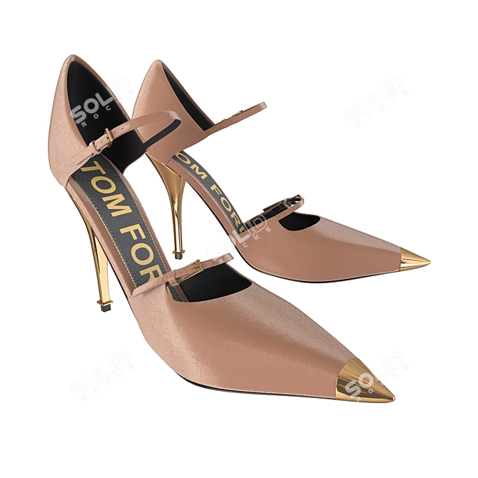 Luxurious Tomford Shoes: PBR-Optimized 3D model image 4