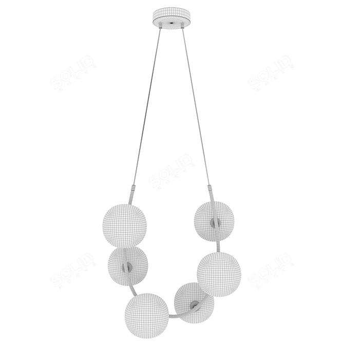 Elegant Freya Perlina Pendant Chandelier 3D model image 3