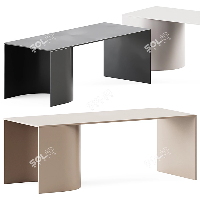 Elevate Your Space with Fermedic's Place Bench 3D model image 1