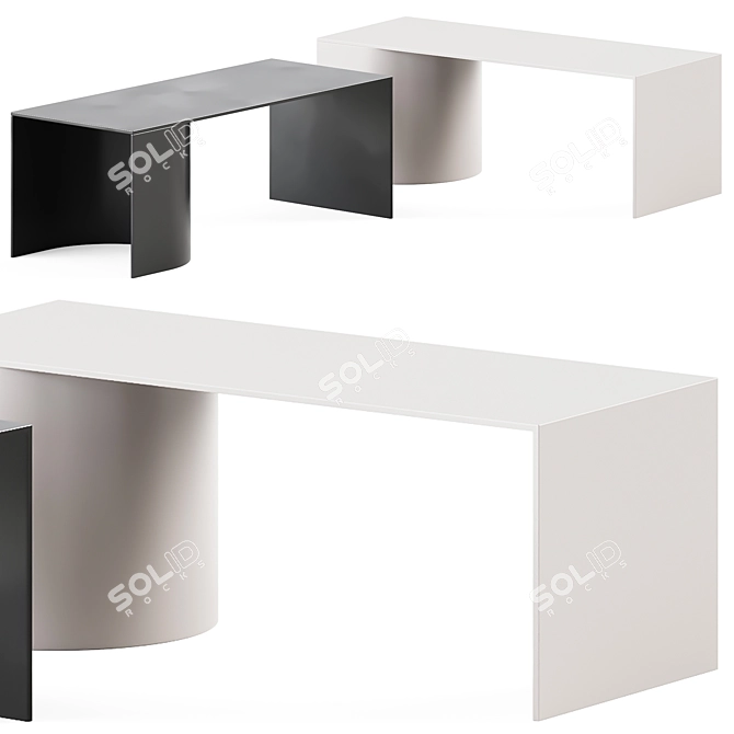 Elevate Your Space with Fermedic's Place Bench 3D model image 2