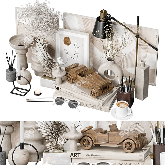 Decorative Set 30 - High Quality 3D Models 3D model image 4