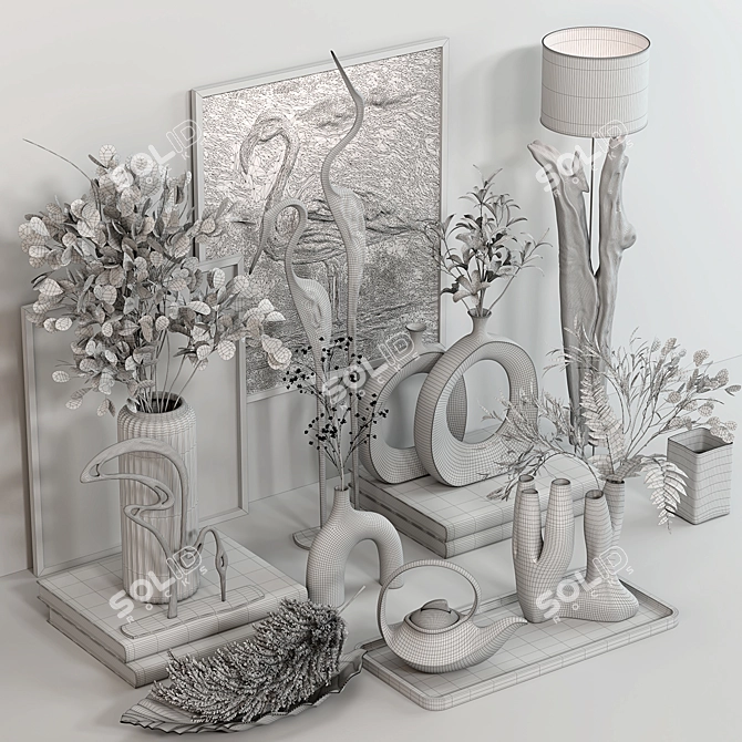 Elegant Decorative Set (Vray & Corona) 3D model image 5