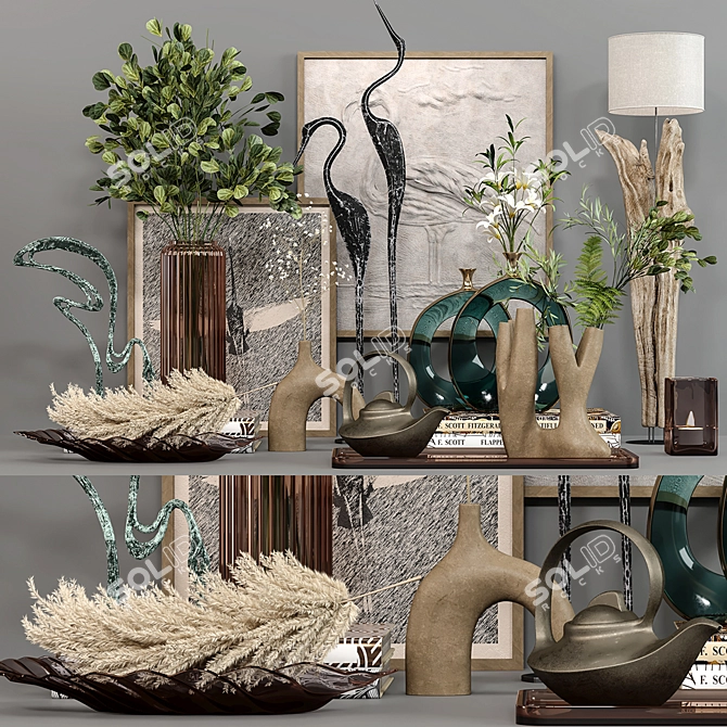 Elegant Decorative Set (Vray & Corona) 3D model image 6