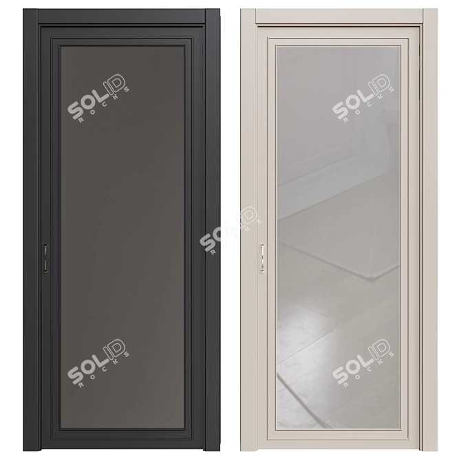 Modern 3D Door Model 3D model image 1