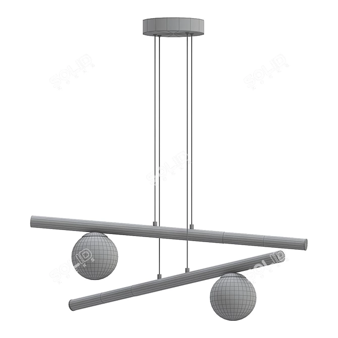 Elegant Balance Chandelier 3D model image 2