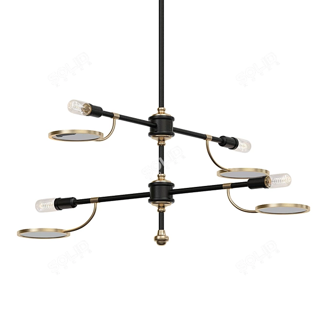 Enchanting Oberyn 4-Light Chandelier 3D model image 1