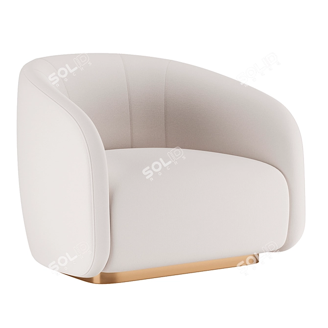 Luxury Fendi Casa Fanny Armchair 3D model image 4