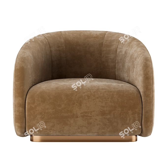 Luxury Fendi Casa Fanny Armchair 3D model image 5