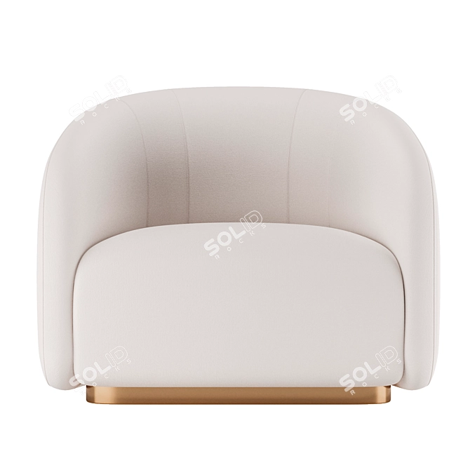 Luxury Fendi Casa Fanny Armchair 3D model image 6