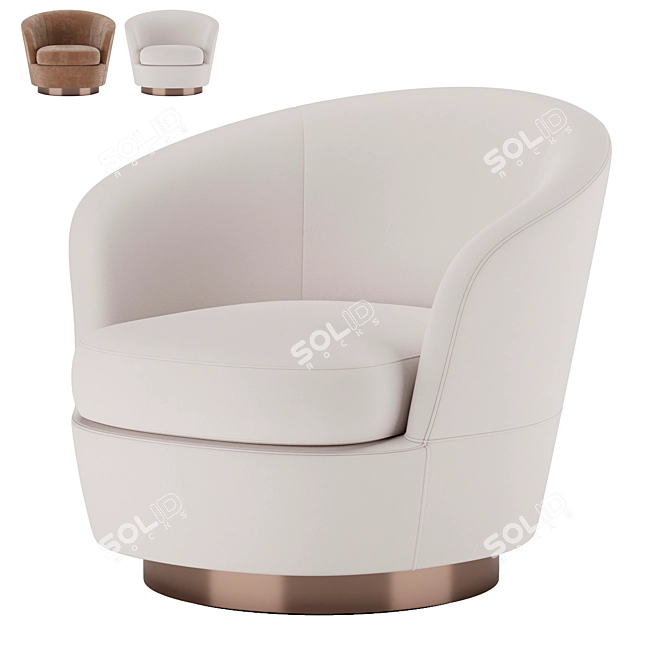 Modern Minotti Jacques Armchair 3D model image 2