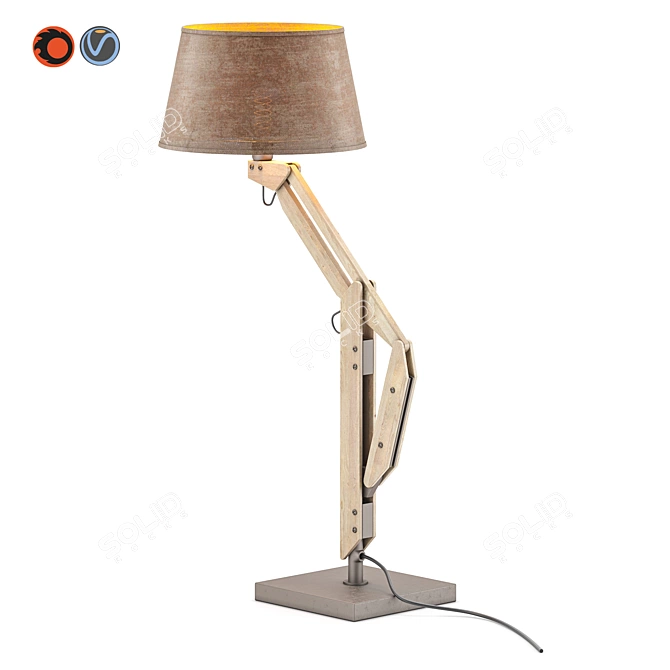 Elegant Thea Table Lamp 3D model image 4