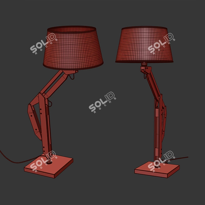Elegant Thea Table Lamp 3D model image 5
