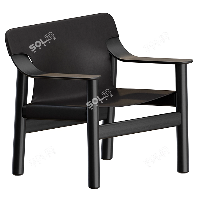 Modern Hay Bernard Lounge Chair 3D model image 2