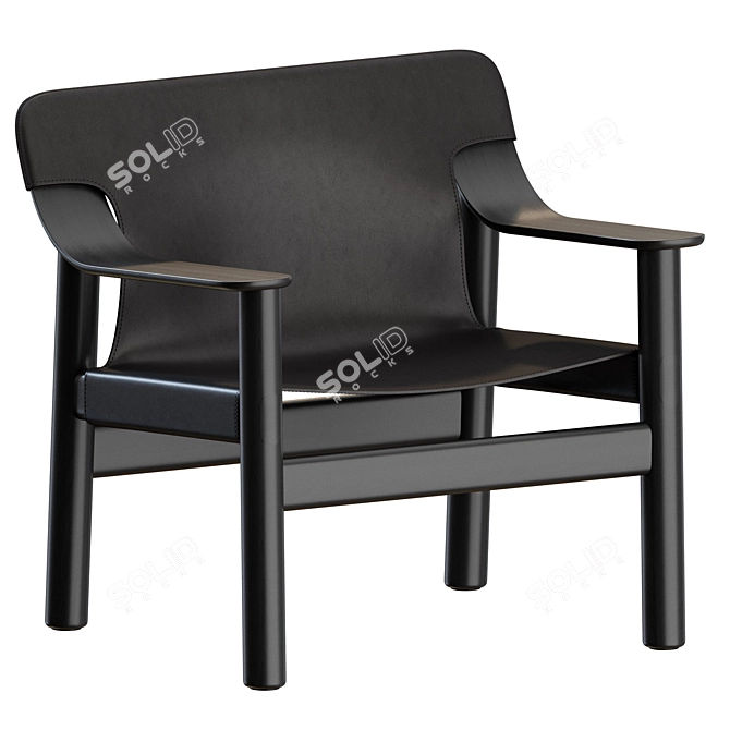 Modern Hay Bernard Lounge Chair 3D model image 5