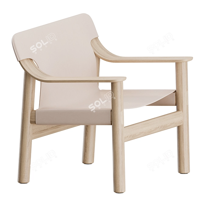 Modern Hay Bernard Lounge Chair 3D model image 6