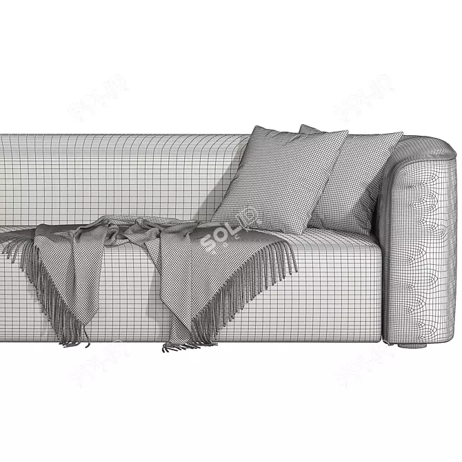 Comfortable Angled Sofa for Modern Homes 3D model image 4