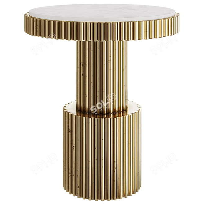 Brass Column Side Table by Loft Concept 3D model image 1