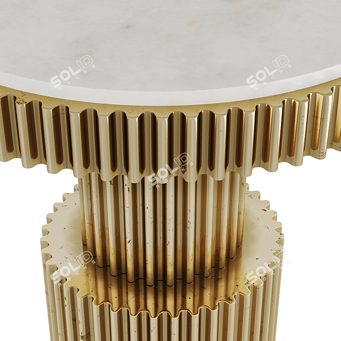 Brass Column Side Table by Loft Concept 3D model image 2