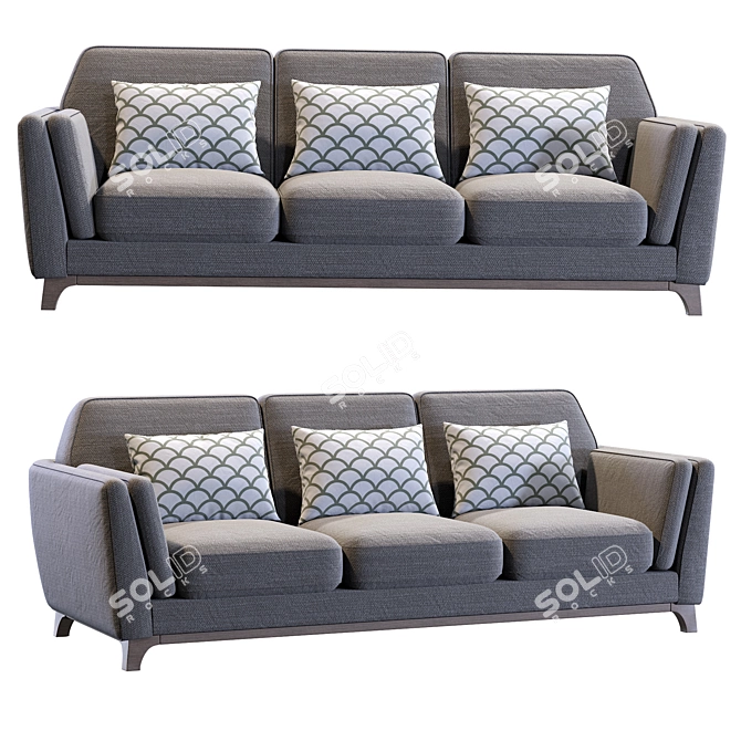 Ceni Volcanic Sofa: Modern Comfort by Article 3D model image 4