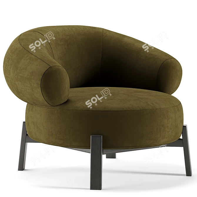 Romola Occasional Chair: Versatile Elegance for Any Space 3D model image 1