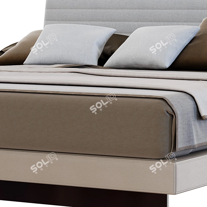 Modern Minotti ROGER Bed - Sleek and Stylish 3D model image 3
