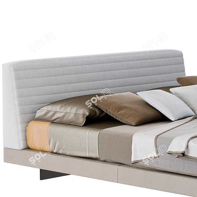 Modern Minotti ROGER Bed - Sleek and Stylish 3D model image 4