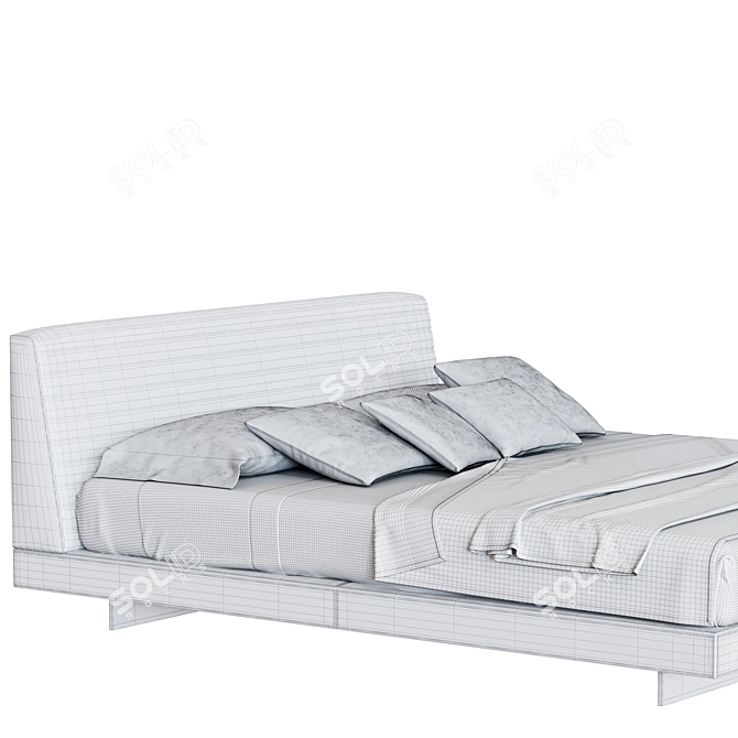 Modern Minotti ROGER Bed - Sleek and Stylish 3D model image 6