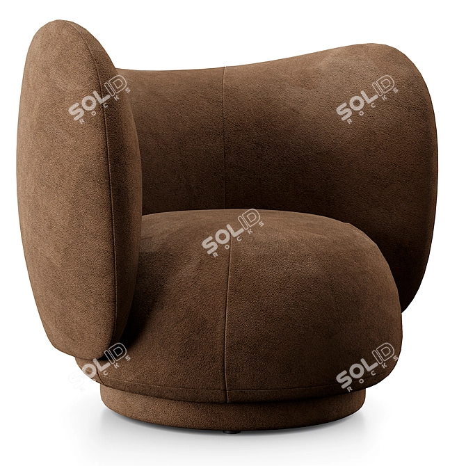 Rico Armchair: Stylish and Comfortable 3D model image 1