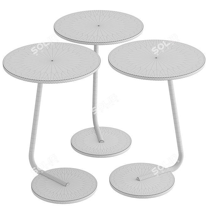 Roberti Key West Outdoor Aluminum Side Table 3D model image 3