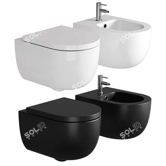 Saqu Home Randloos Toilet Set 3D model image 1