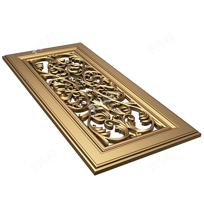 Title: Elegant Carved Door 3D model image 5