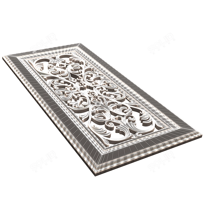 Title: Elegant Carved Door 3D model image 6