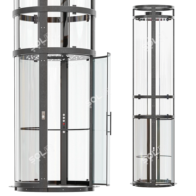 Savaria Glass Home Elevator 3D model image 1