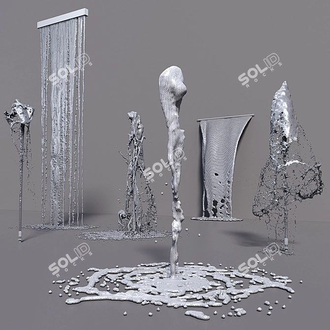 Aqua Oasis: Exquisite Water Collection 3D model image 8