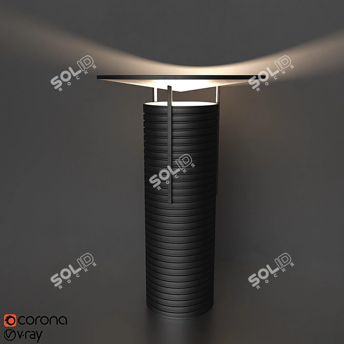 Animated Thread Lamp: Adjustable Light & Opening Lid 3D model image 1