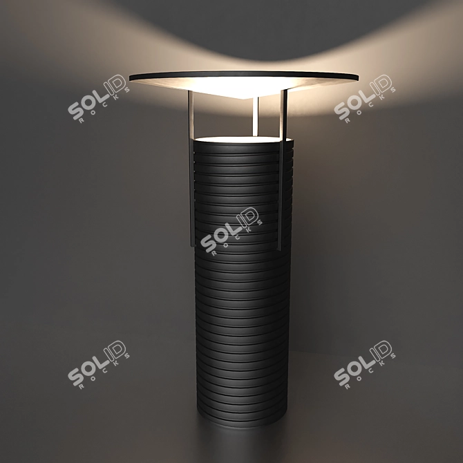 Animated Thread Lamp: Adjustable Light & Opening Lid 3D model image 2