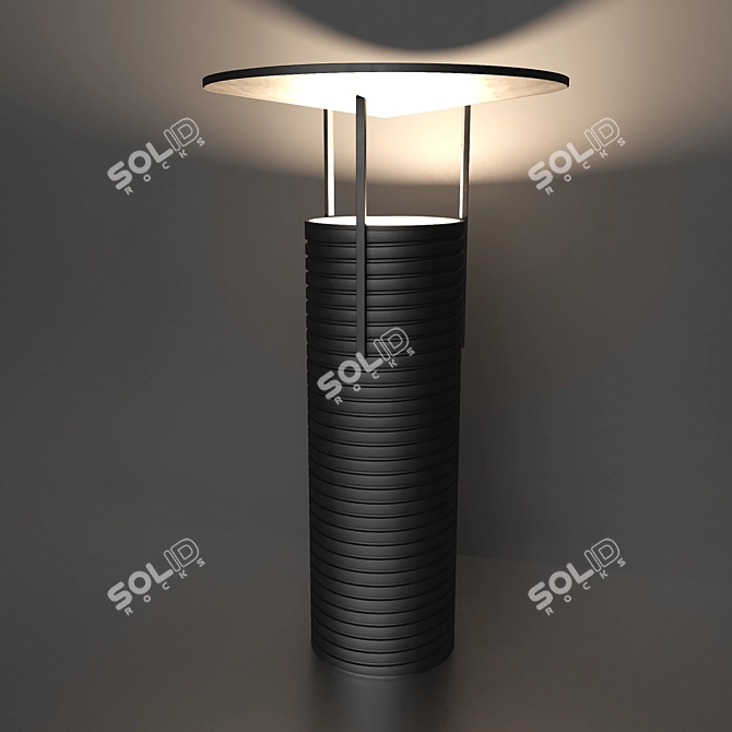 Animated Thread Lamp: Adjustable Light & Opening Lid 3D model image 3