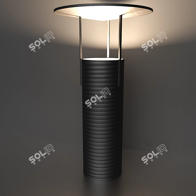 Animated Thread Lamp: Adjustable Light & Opening Lid 3D model image 4