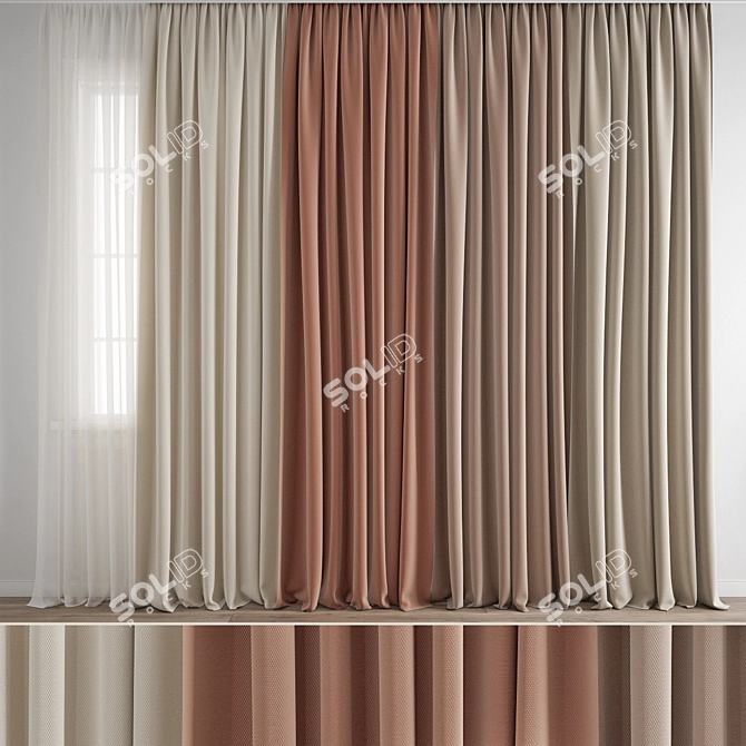 Polygon Curtain Model 3D model image 1