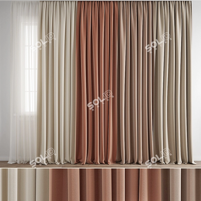 Polygon Curtain Model 3D model image 3