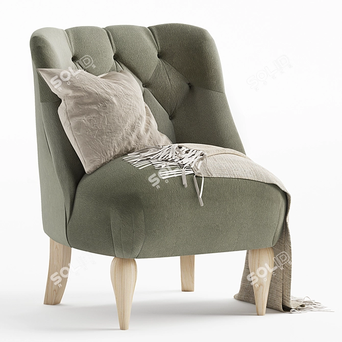 Modern Sprout Chair: Sleek and Comfortable 3D model image 1