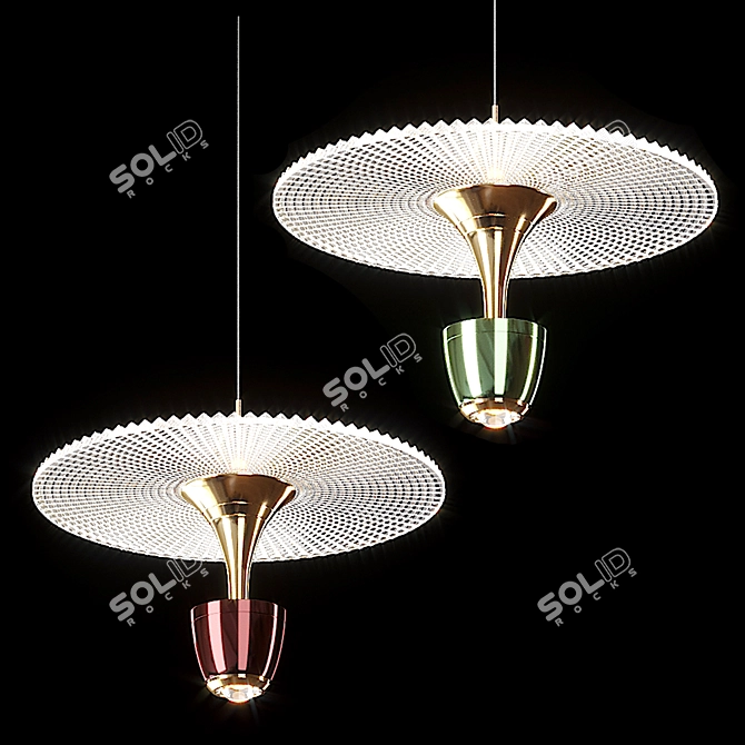 Contemporary GERDINA Pendant Lamp 3D model image 1