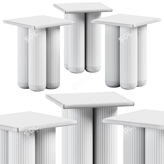 Title: HC28 Cosmo Bold Side Table - Sleek and Striking 3D model image 2
